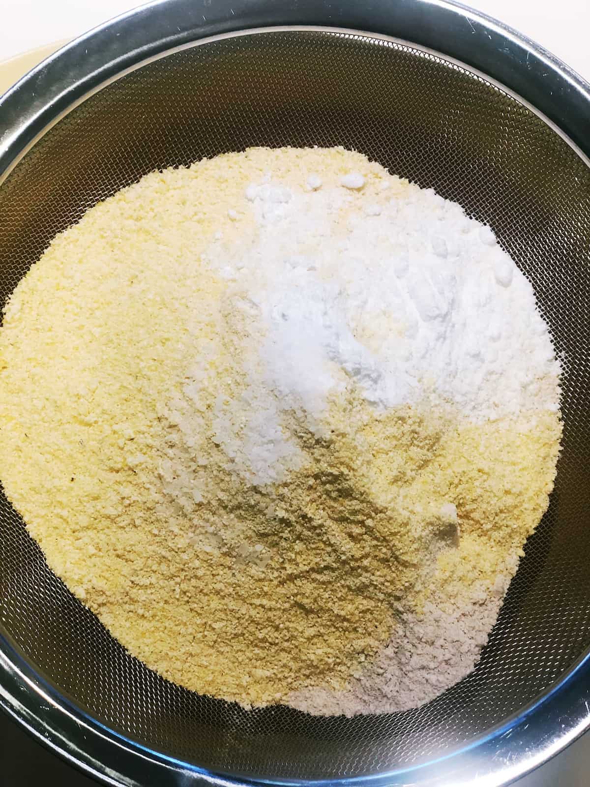 flour and cornmeal for cookies
