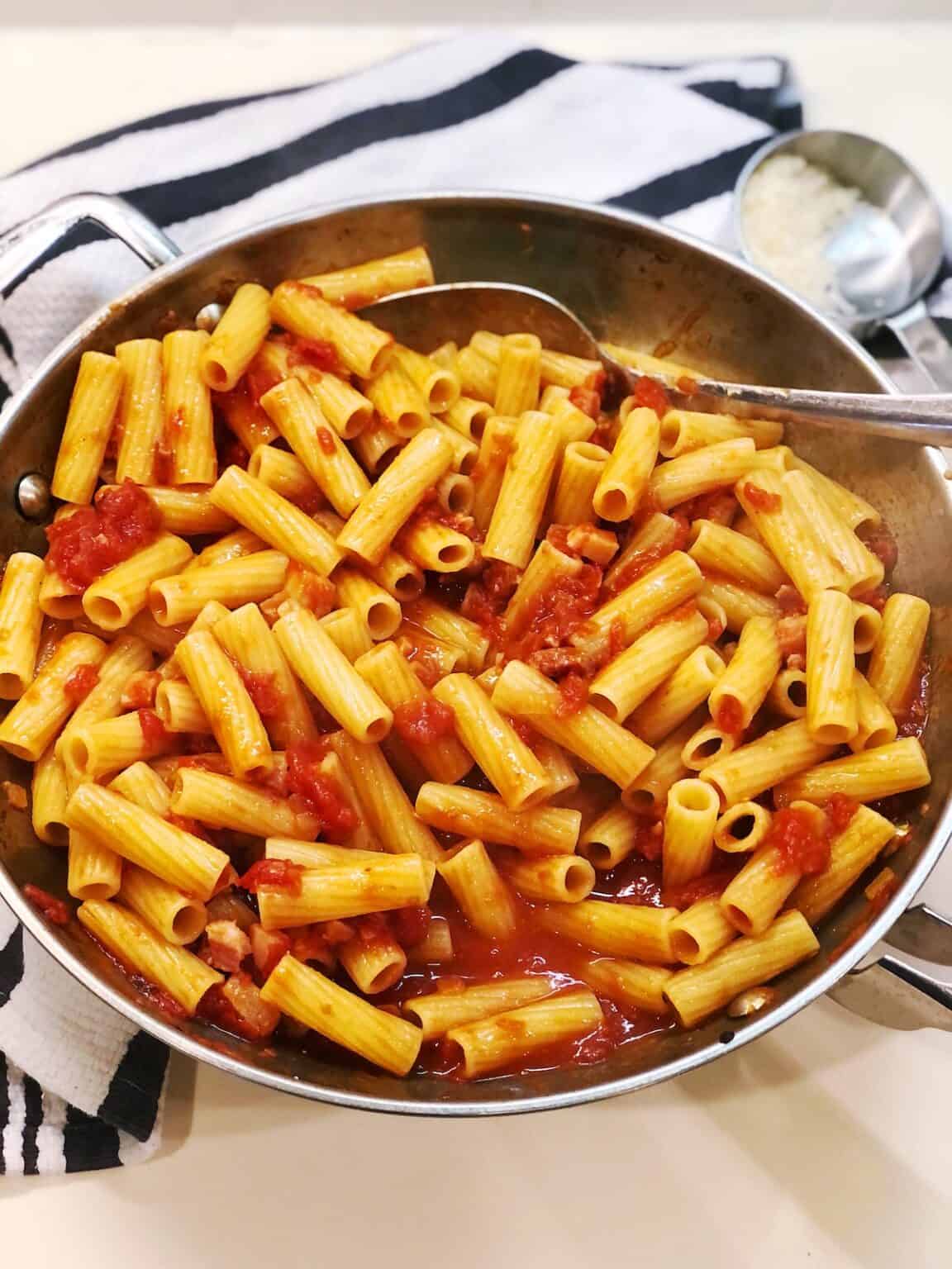 Rigatoni Amatriciana (Roman Amatriciana) Keeping It Simple Italian