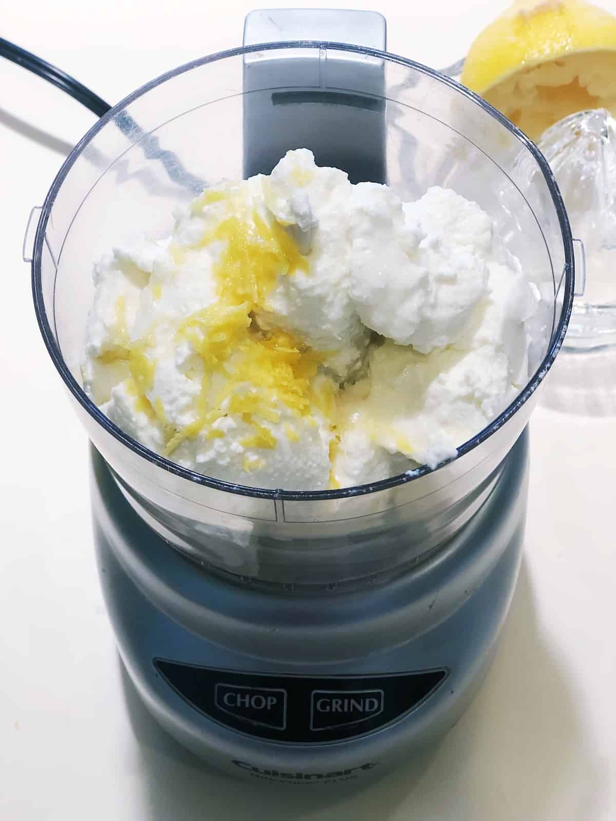 lemon ricotta in food processor