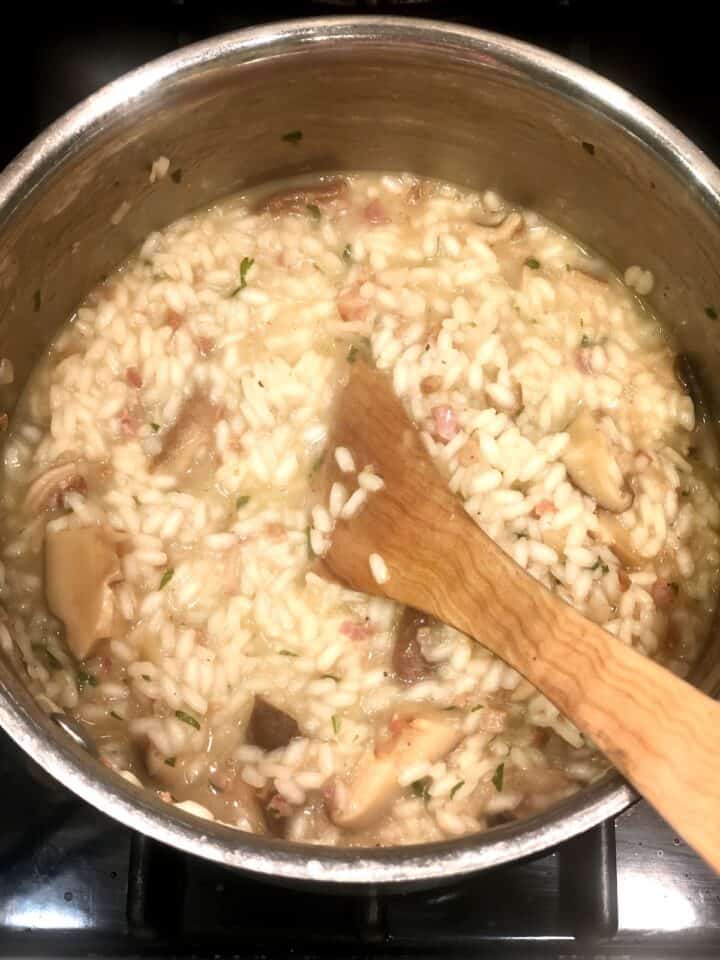 Pancetta Risotto With Mushrooms - Keeping It Simple Italian