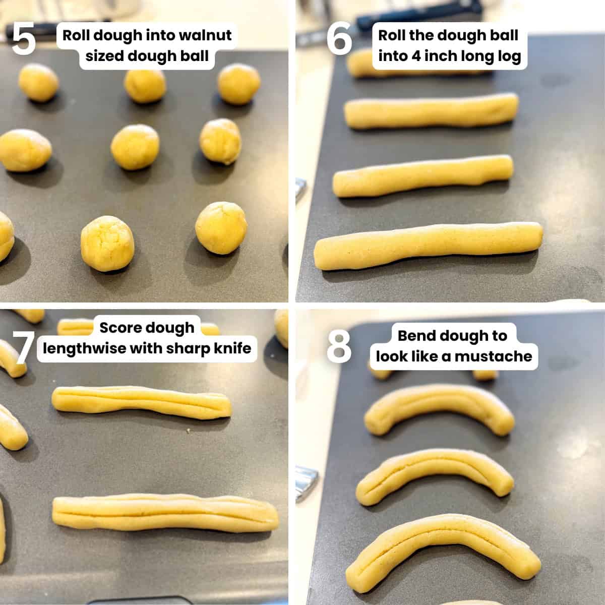 Shaping the crumiri cookies.